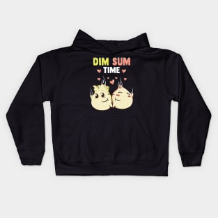 Dim Sum Time Funny Food Pun Cute Dimsum Kids Hoodie